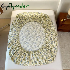 Cyflymder 1PC Flower Printing Bed Sheet For Double Bed Adjustable Elastic Band Wrap Around Mattress Cover Queen/king