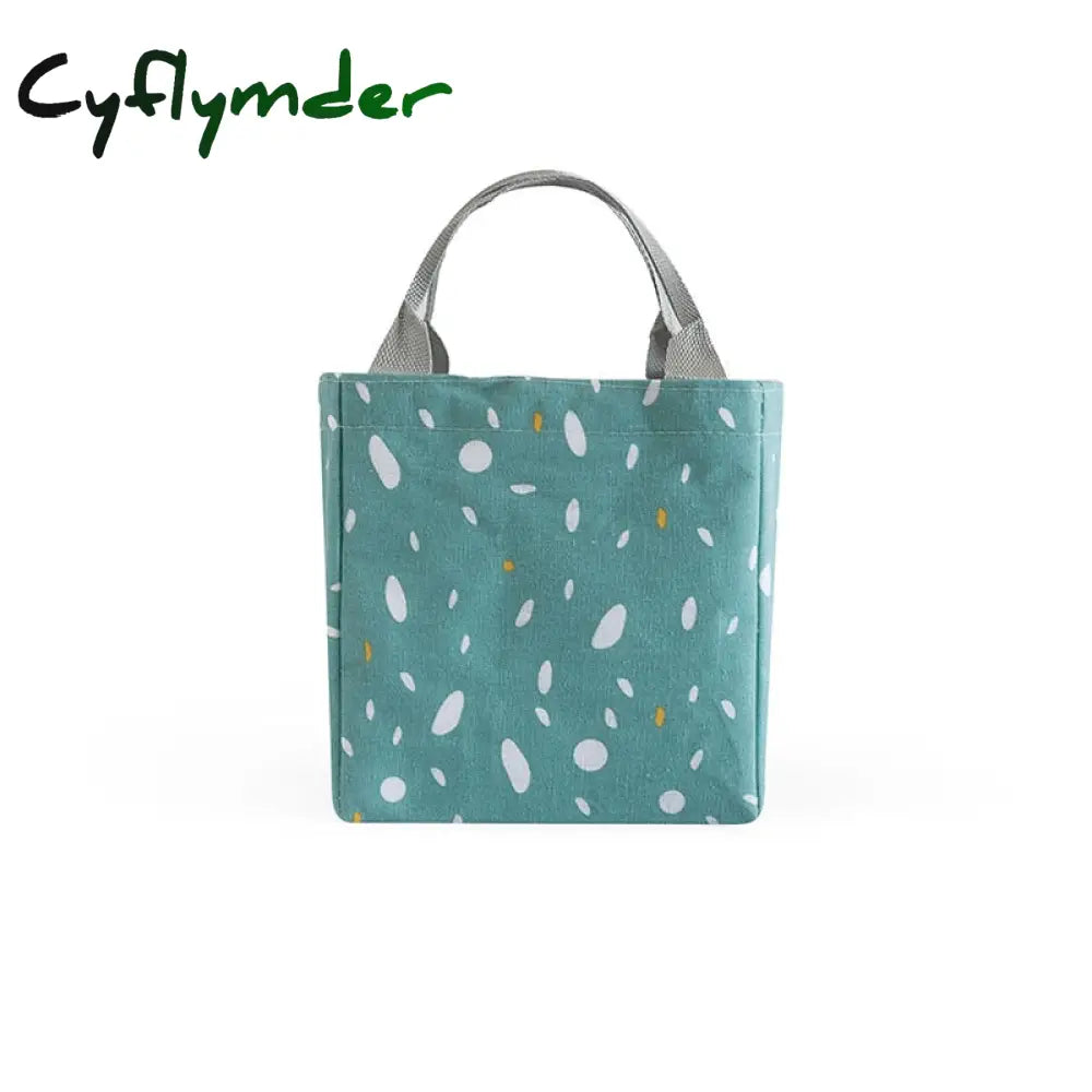 Cyflymder 1Pc Fresh Cooler Bags Waterproof Nylon Portable Zipper Thermal Oxford Lunch Women