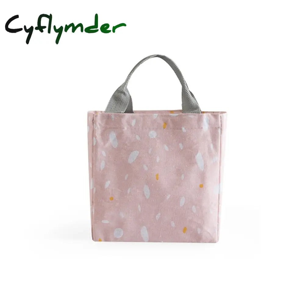 Cyflymder 1Pc Fresh Cooler Bags Waterproof Nylon Portable Zipper Thermal Oxford Lunch Women
