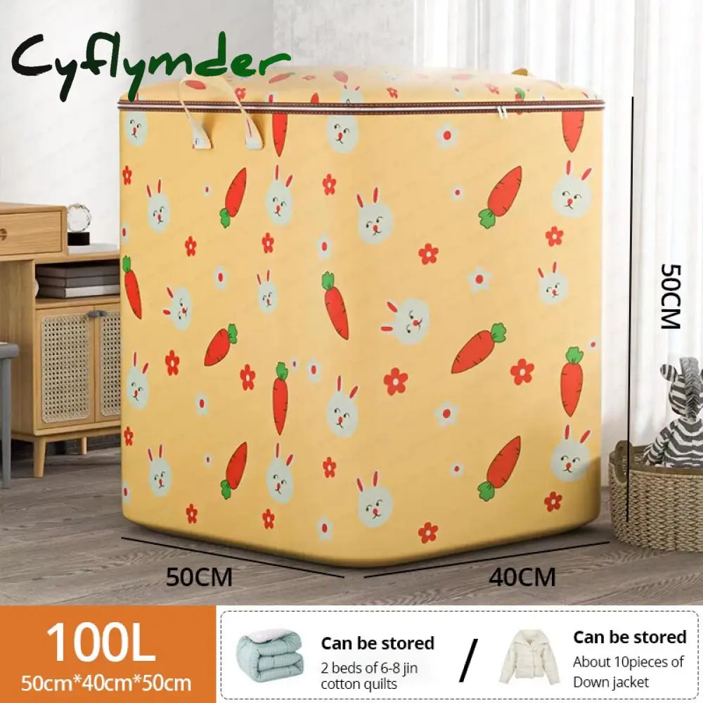 Cyflymder 1Pc Futon Storage Bag Non-Woven Fabrics Transparent Visual Window For Quilt Household