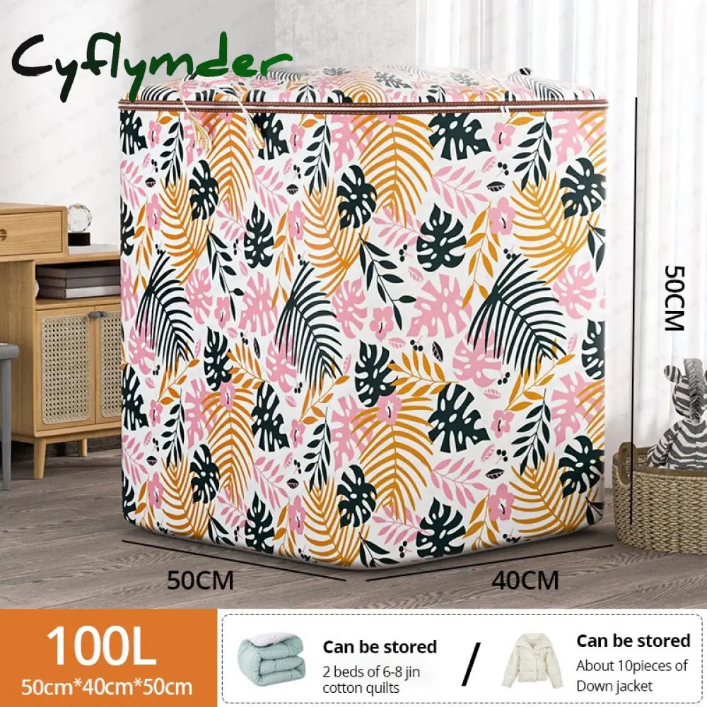 Cyflymder 1Pc Futon Storage Bag Non-Woven Fabrics Transparent Visual Window For Quilt Household