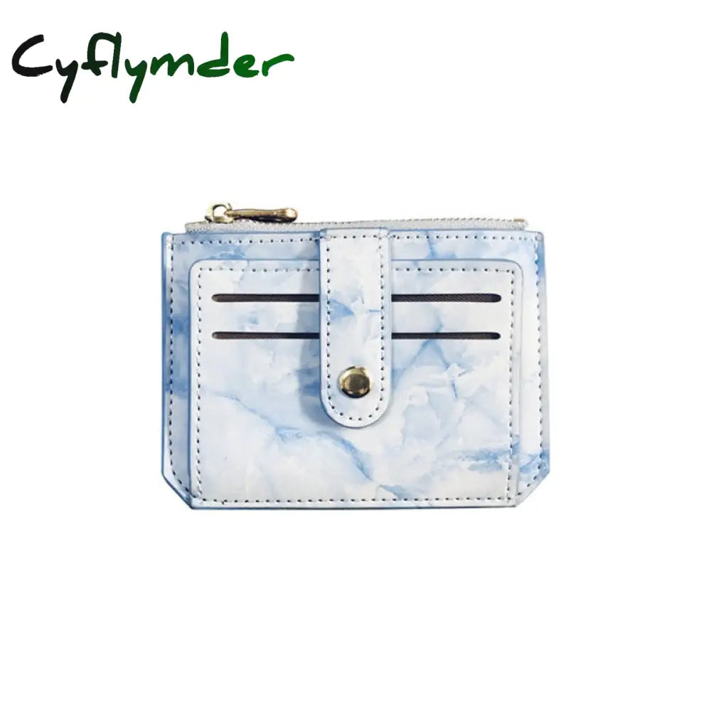 Cyflymder 1Pc Mini Pu Leather Credit Card Holder Cover Zipper Hasp Women Men Small Ultra-Thin