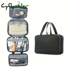 Cyflymder 1Pc Waterproof Folding Toiletry Bag Multi Functional Wet And Dry Separation Cosmetics