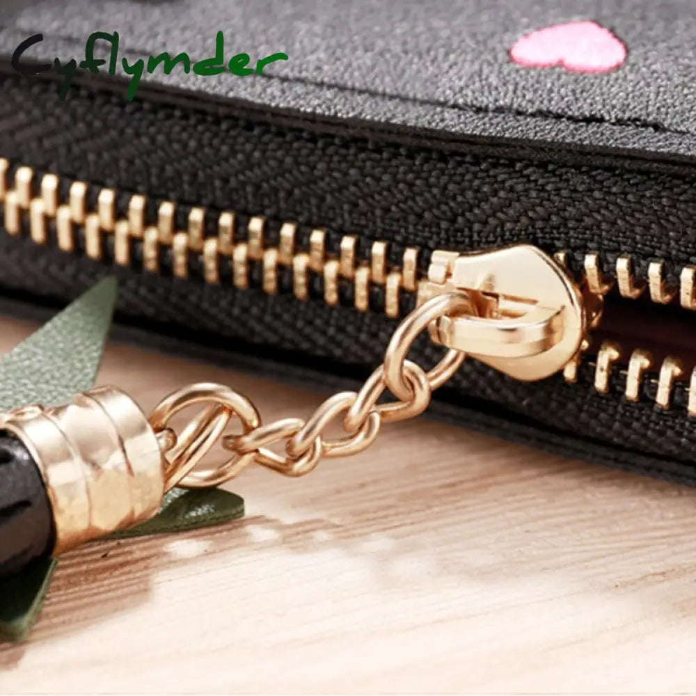 Cyflymder 1Pc Women Small Wallet Ladies Mini Tassel Cute Girl Short Zipper Lovely Pu Leather Coin