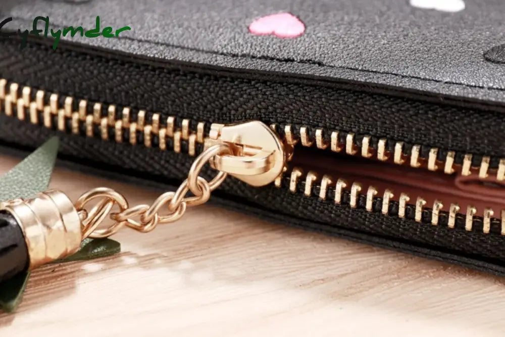 Cyflymder 1Pcs Love Tassel Women Wallet Ladies Mini Small Short Cute Girl Zipper Pu Leather Coin