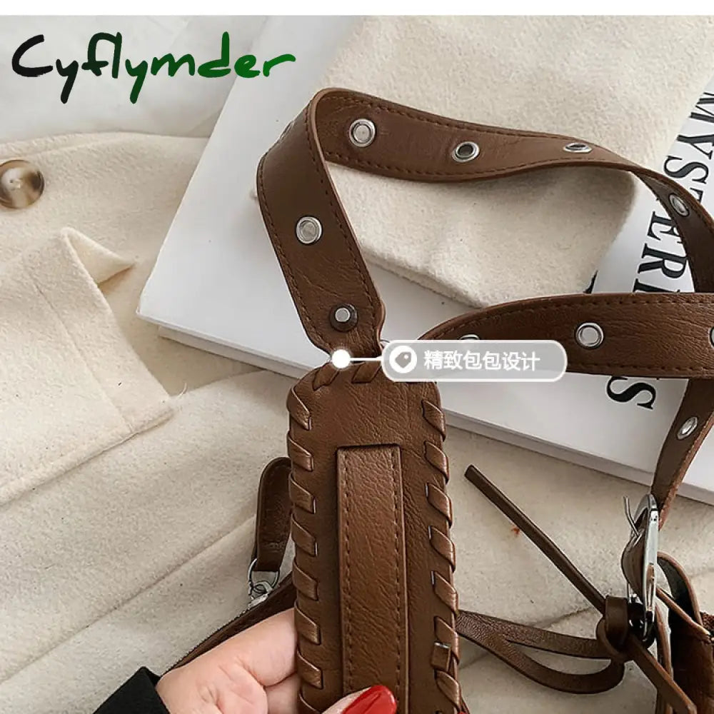 Cyflymder 2 Bag Half Moon Armpit Bag Winter New High-Quality Pu Leather Women’s Designer Handbag