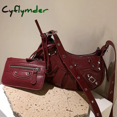 Cyflymder 2 Bag Half Moon Armpit Bag Winter New High-Quality Pu Leather Women’s Designer Handbag