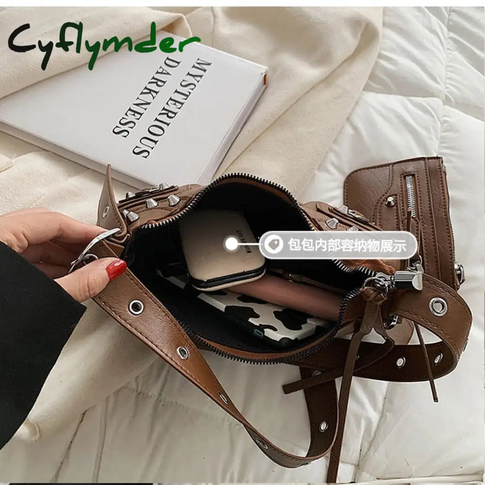 Cyflymder 2 Bag Half Moon Armpit Bag Winter New High-Quality Pu Leather Women’s Designer Handbag