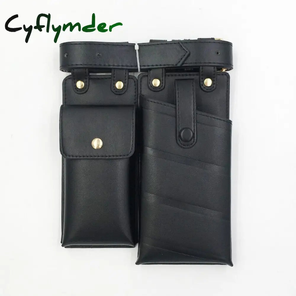Cyflymder 2 Pcs Women Waist Bag Hip Hop Leather Belt Bags Tactical Crossbody Chest Female Fanny
