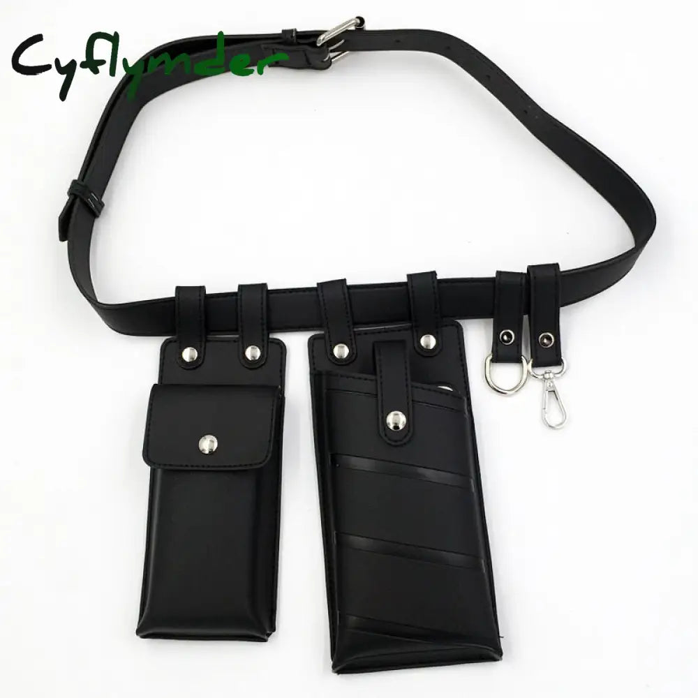 Cyflymder 2 Pcs Women Waist Bag Hip Hop Leather Belt Bags Tactical Crossbody Chest Female Fanny