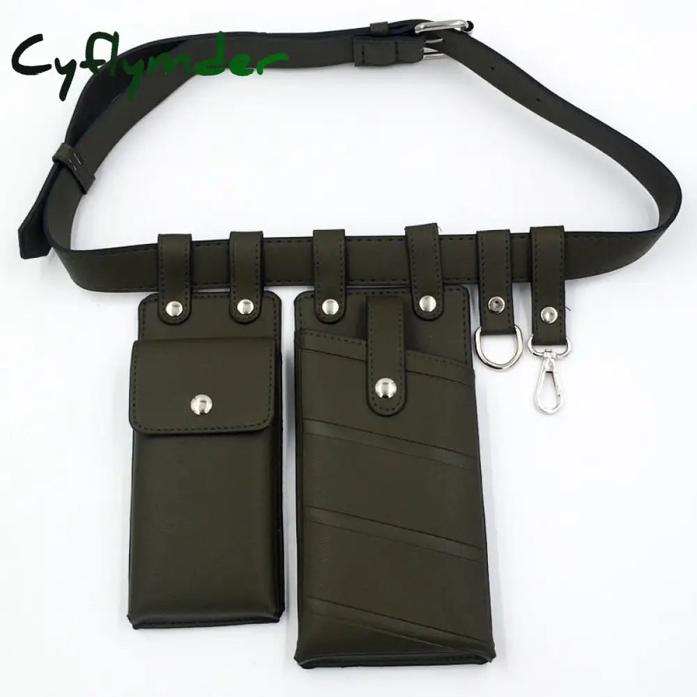 Cyflymder 2 Pcs Women Waist Bag Hip Hop Leather Belt Bags Tactical Crossbody Chest Female Fanny