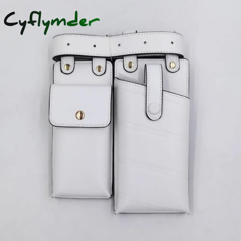 Cyflymder 2 Pcs Women Waist Bag Hip Hop Leather Belt Bags Tactical Crossbody Chest Female Fanny