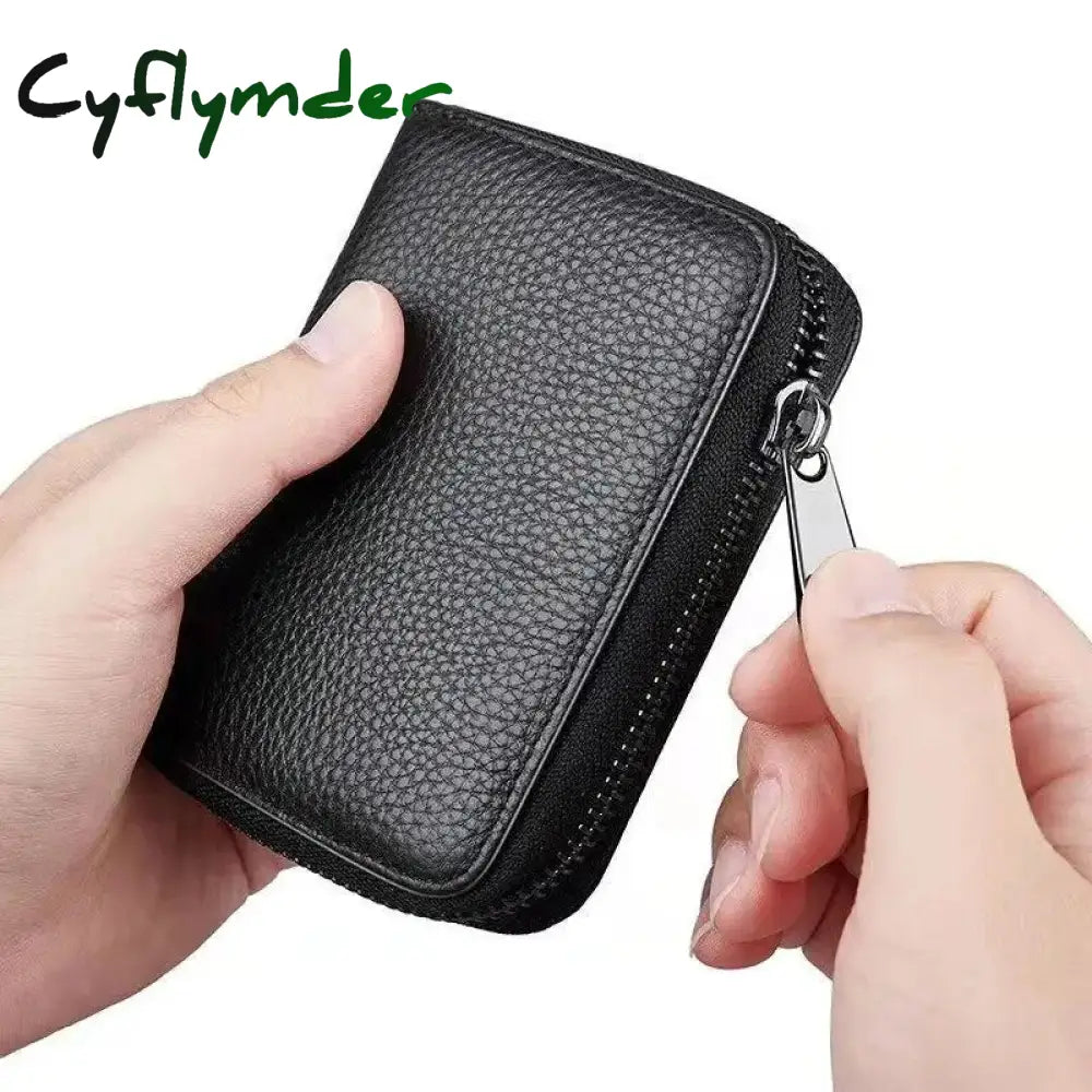 Cyflymder 20 Detents Cards Holders Pu Business Bank Credit Bus Id Card Holder Cover Coin Pouch Anti