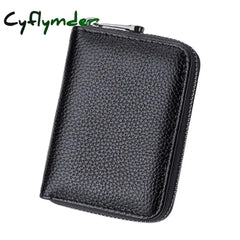 Cyflymder 20 Detents Cards Holders Pu Business Bank Credit Bus Id Card Holder Cover Coin Pouch Anti