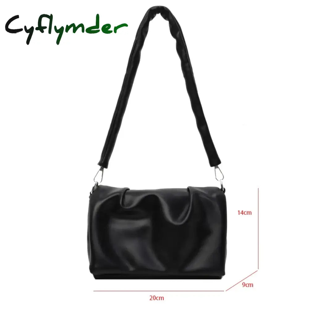 Cyflymder 2024 Spring Famous Brand Pu Leather Women’s Designer Underarm Handbag Short Handle