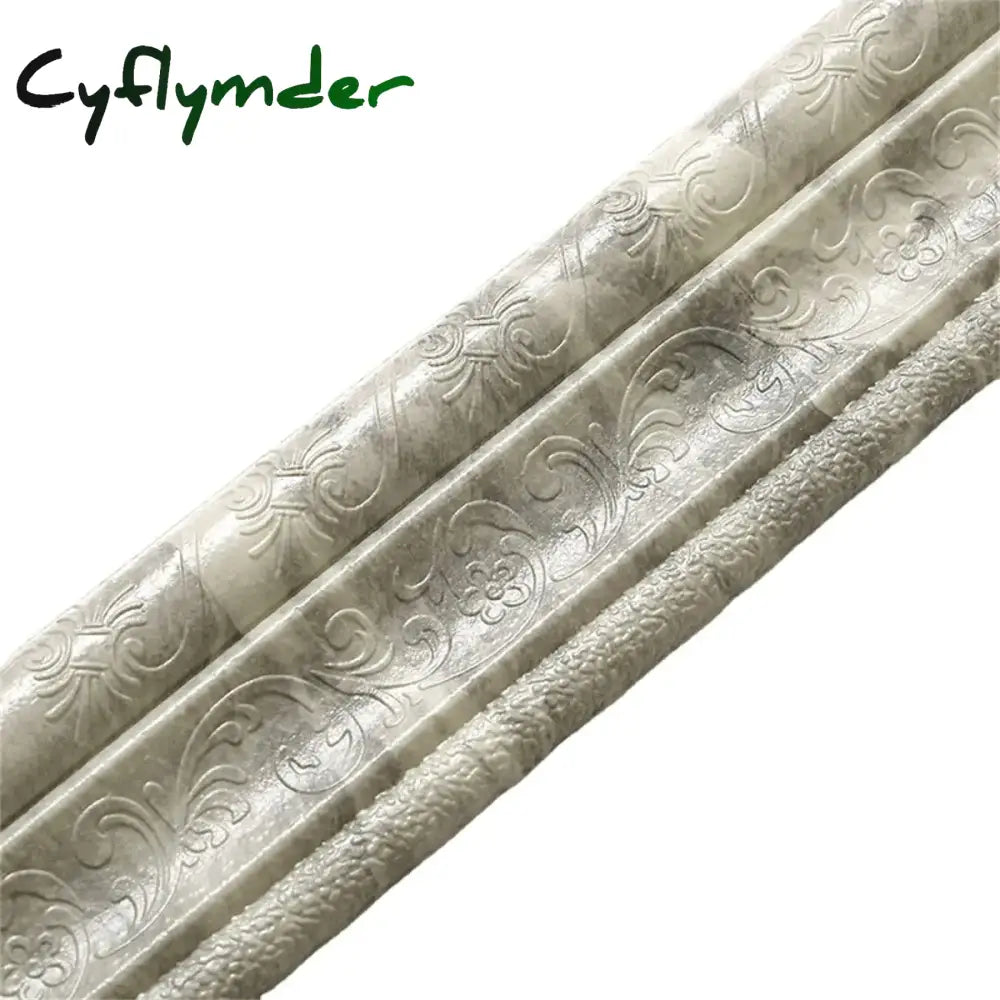 Cyflymder 230cmX8cm Self Adhesive 3D Wall Sticker Waist Line Skirting Line Three-Dimensional Foam Edge Border