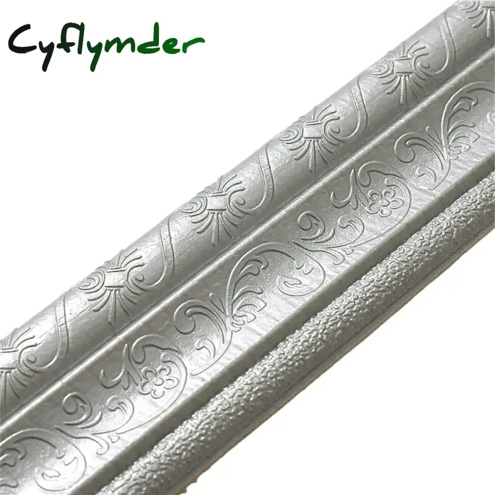 Cyflymder 230cmX8cm Self Adhesive 3D Wall Sticker Waist Line Skirting Line Three-Dimensional Foam Edge Border