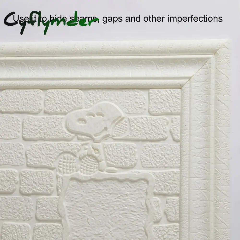 Cyflymder 230cmX8cm Self Adhesive 3D Wall Sticker Waist Line Skirting Line Three-Dimensional Foam Edge Border