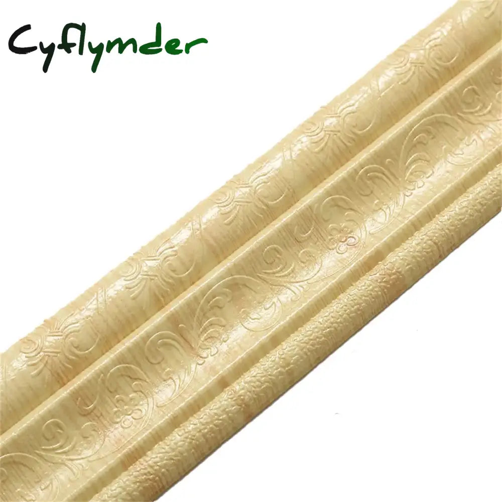 Cyflymder 230cmX8cm Self Adhesive 3D Wall Sticker Waist Line Skirting Line Three-Dimensional Foam Edge Border