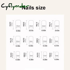 Cyflymder 24Pcs/Set Short Square Fake Nails For Women Girls Pink Green Blue Yellow Purple Tips Faux