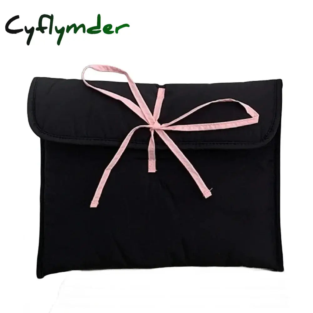 Cyflymder 2Pc Ballet Style Tablet Protective Case Laptop Tablet Storage Bag for 11 13 Inch Solid Color Tablet Pink Bow