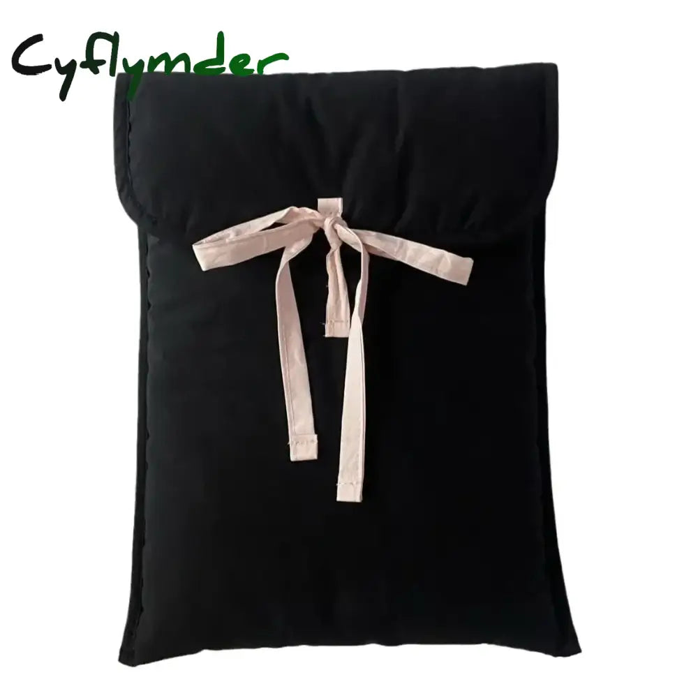 Cyflymder 2Pc Ballet Style Tablet Protective Case Laptop Tablet Storage Bag for 11 13 Inch Solid Color Tablet Pink Bow