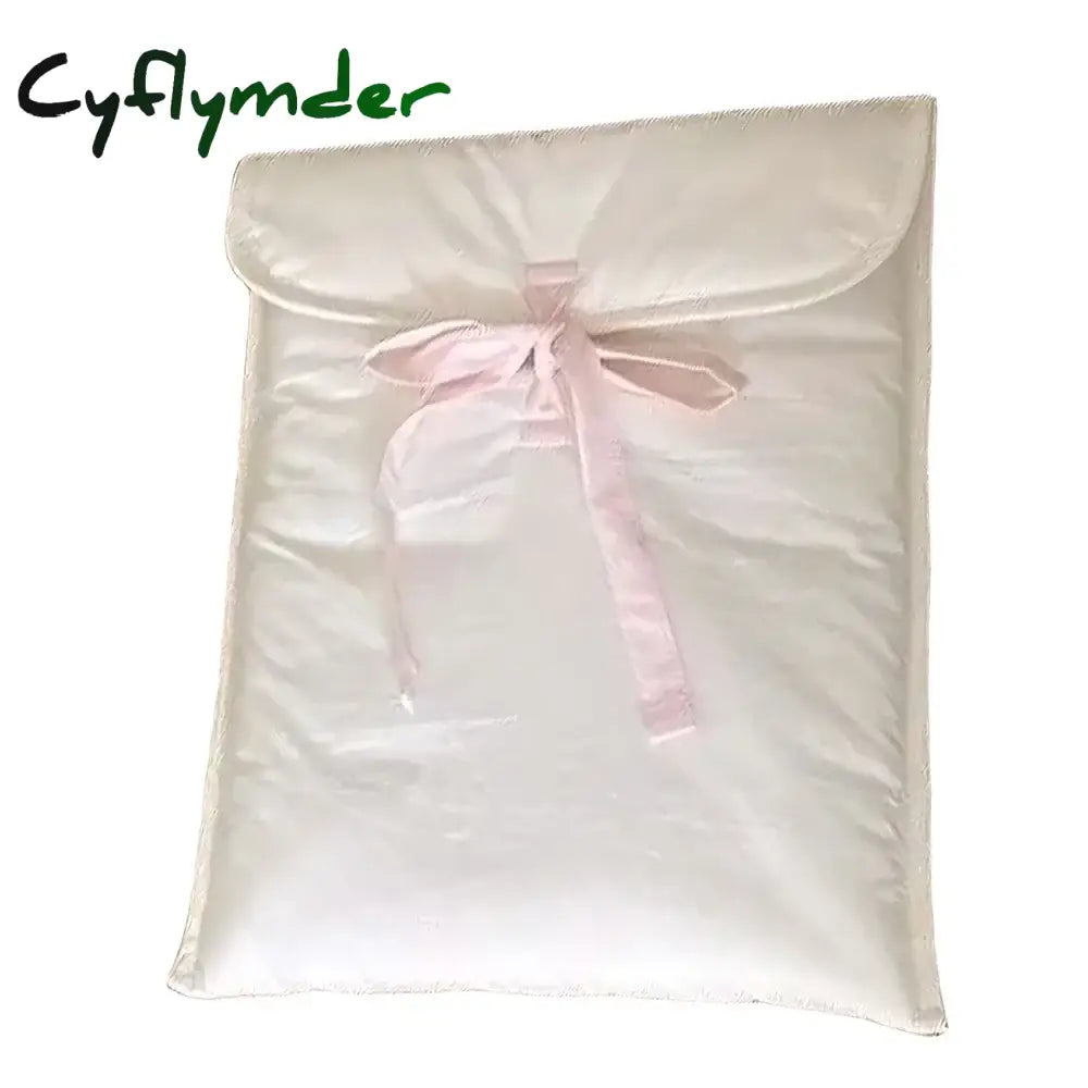 Cyflymder 2Pc Ballet Style Tablet Protective Case Laptop Tablet Storage Bag for 11 13 Inch Solid Color Tablet Pink Bow