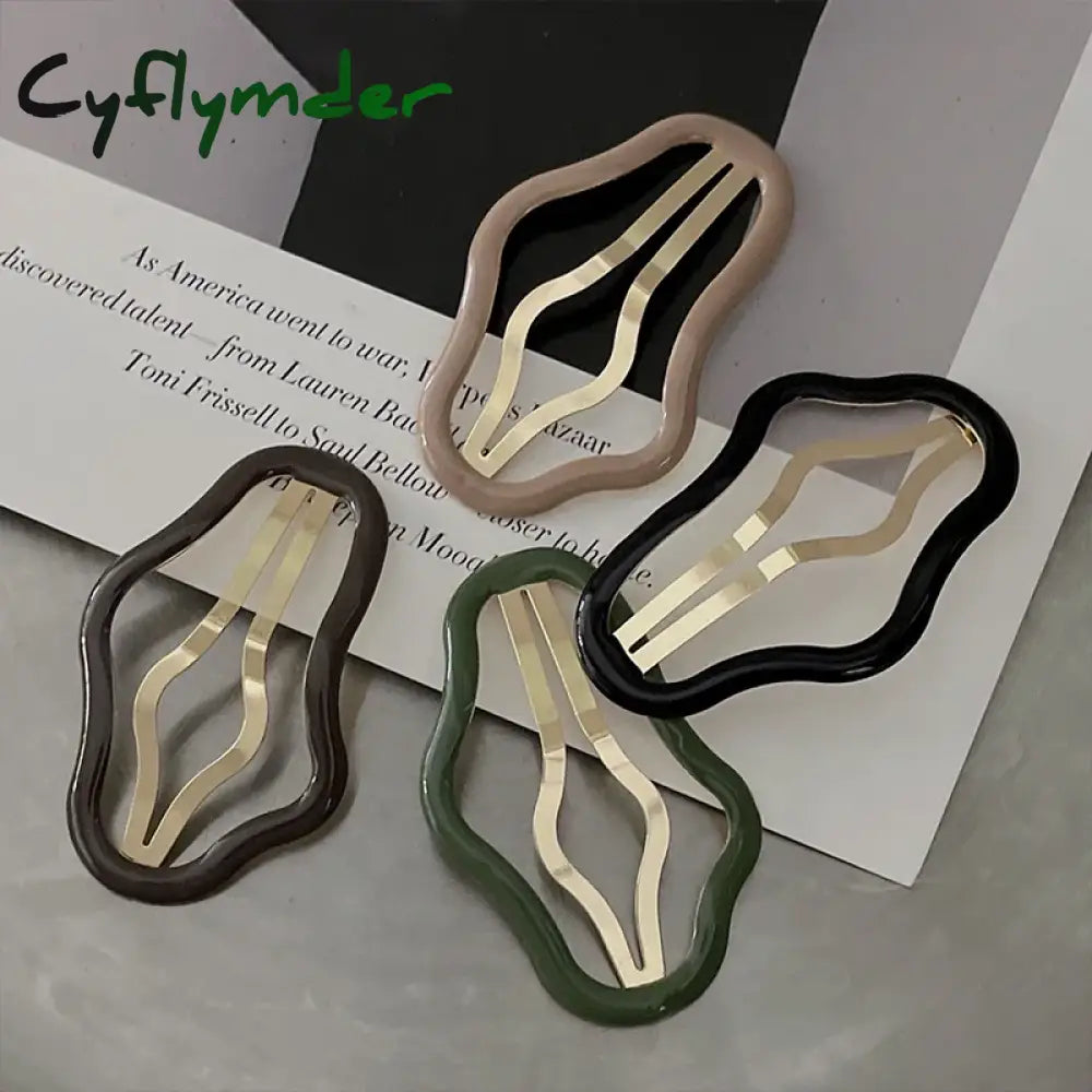 Cyflymder 2Pc Cute Metal Bb Hair Side Clips Claws Hairpin For Girls Women Kids Children Vintage
