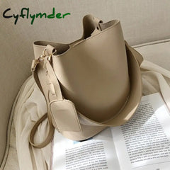 Cyflymder 2Piece/Set Pu Leather Women’s Handbags Fashion Designer Good Casual Ladies Tote Female