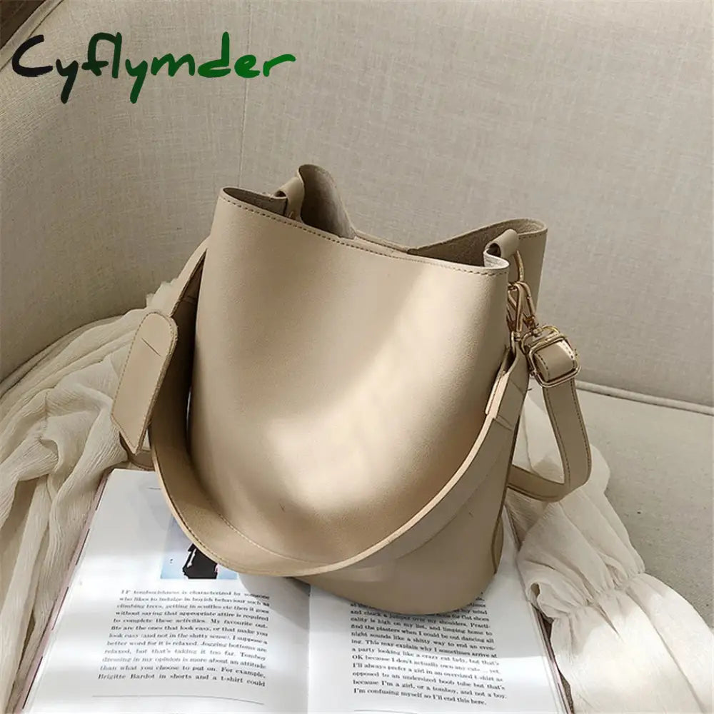 Cyflymder 2Piece/Set Pu Leather Women’s Handbags Fashion Designer Good Casual Ladies Tote Female