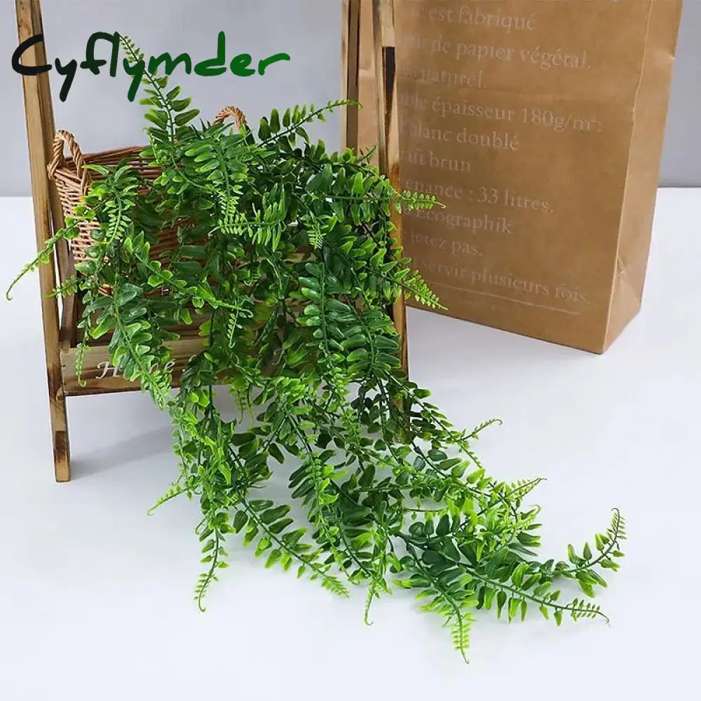 Cyflymder 3/1pcs Artificial Plant Vine Home Decoration Hanging Plastic Leaf Grass Garland Outdoor Wedding Party