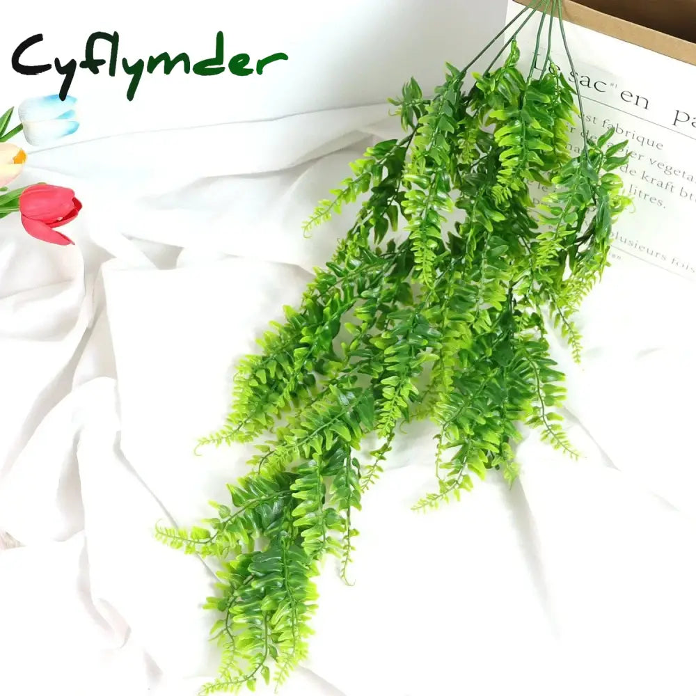 Cyflymder 3/1pcs Artificial Plant Vine Home Decoration Hanging Plastic Leaf Grass Garland Outdoor Wedding Party