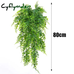 Cyflymder 3/1pcs Artificial Plant Vine Home Decoration Hanging Plastic Leaf Grass Garland Outdoor Wedding Party