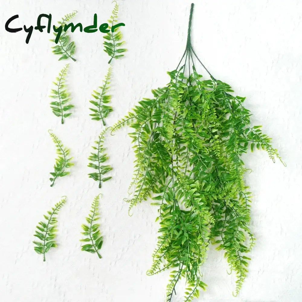 Cyflymder 3/1pcs Artificial Plant Vine Home Decoration Hanging Plastic Leaf Grass Garland Outdoor Wedding Party