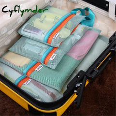 Cyflymder 3/4/6Pcs/Set Compression Packing Cubes Travel Storage Bag Luggage Suitcase Organizer Set