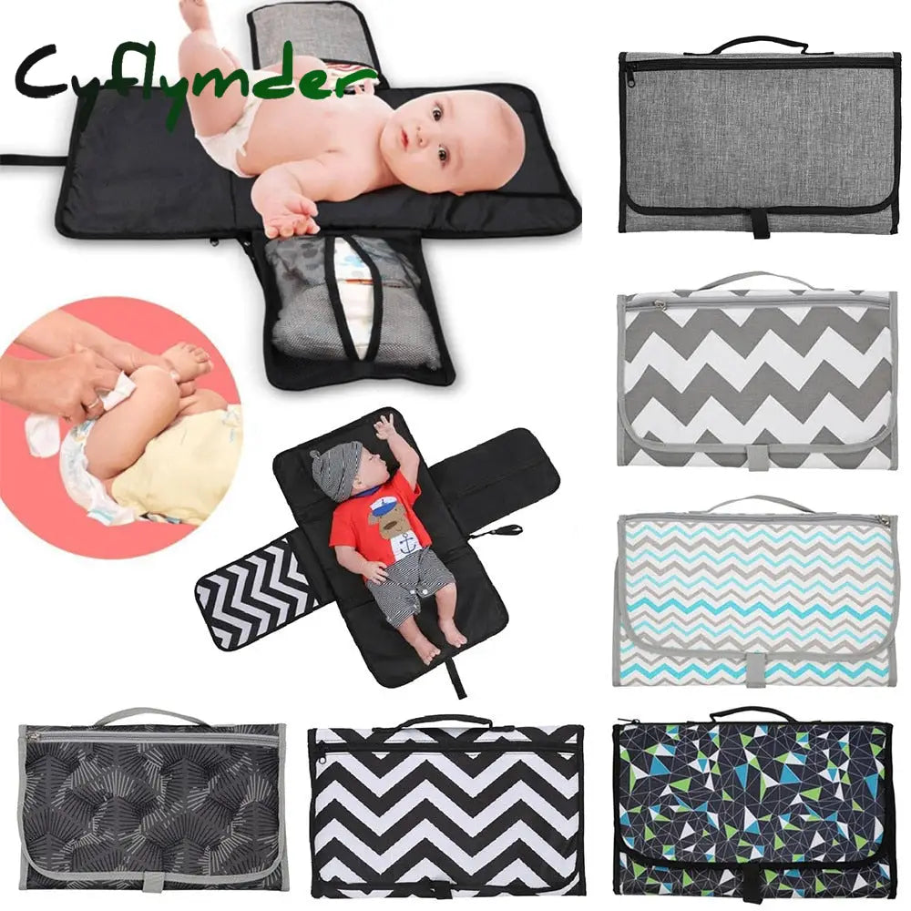 Cyflymder 3-In-1 Baby Changing Pads Multifunctional Portable Infant Foldable Urine Mat Waterproof