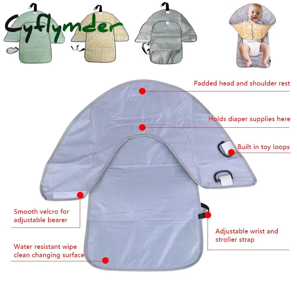 Cyflymder 3-In-1 Baby Changing Pads Multifunctional Portable Infant Foldable Urine Mat Waterproof