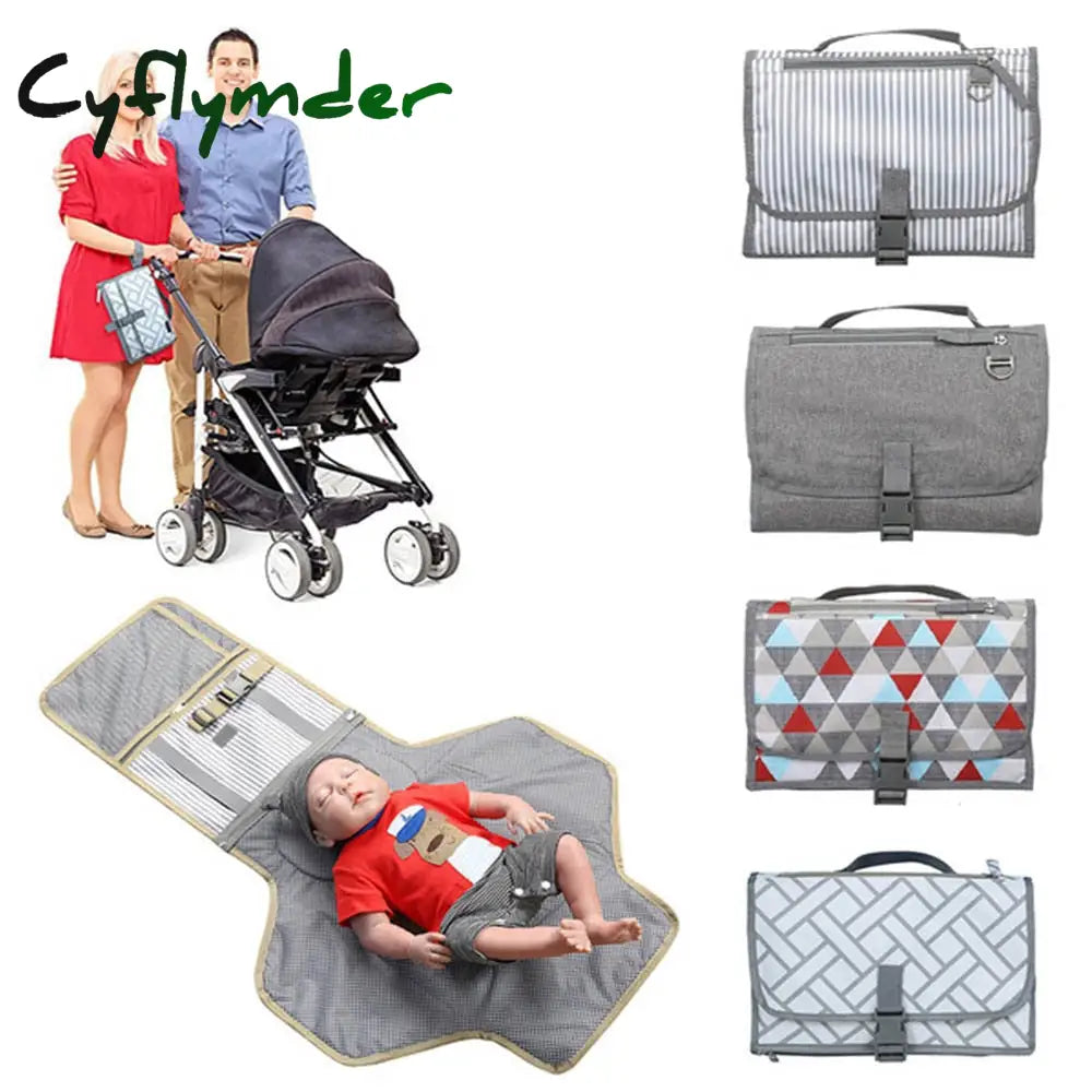 Cyflymder 3-In-1 Baby Changing Pads Multifunctional Portable Infant Foldable Urine Mat Waterproof