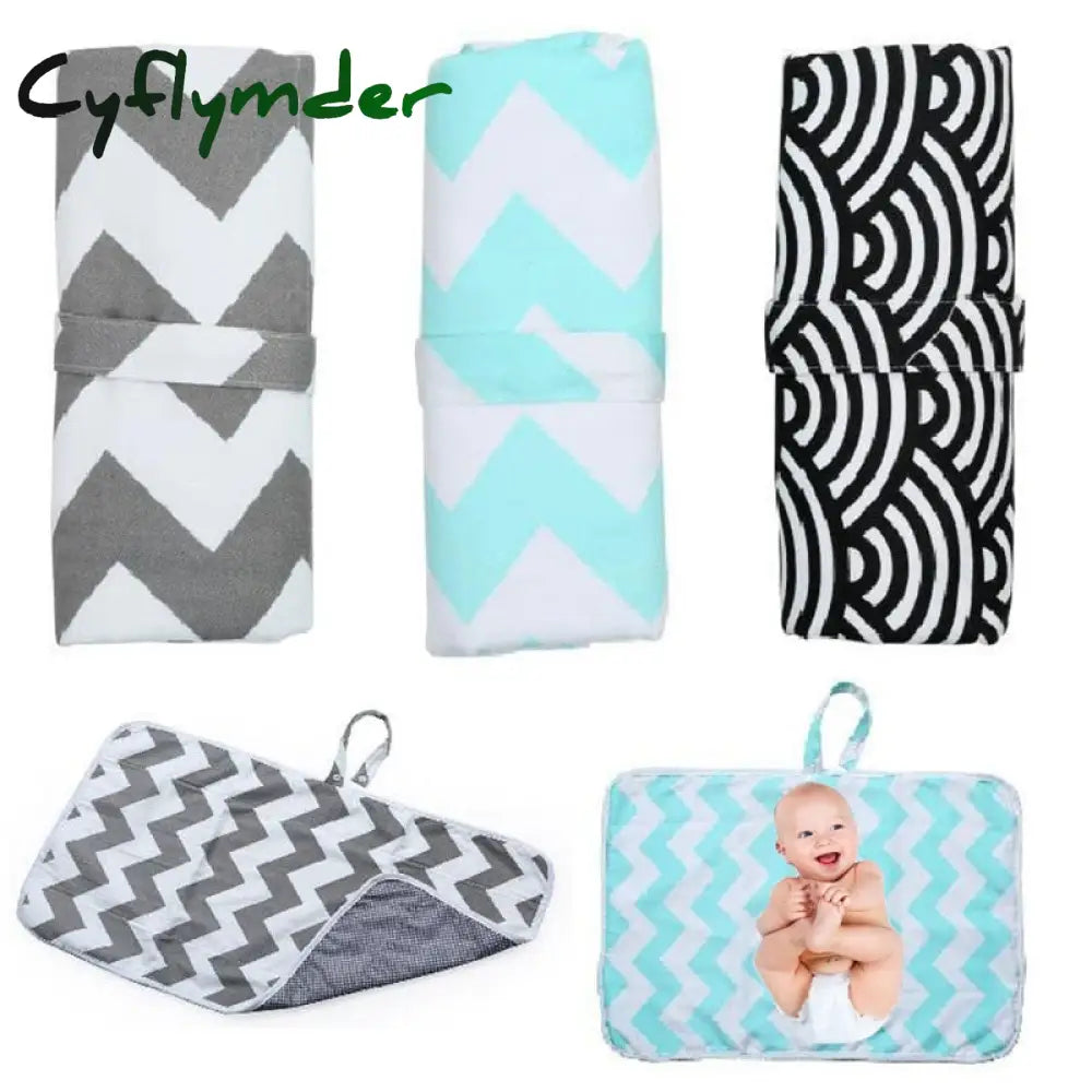 Cyflymder 3-In-1 Baby Changing Pads Multifunctional Portable Infant Foldable Urine Mat Waterproof