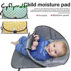 Cyflymder 3-In-1 Baby Changing Pads Multifunctional Portable Infant Foldable Urine Mat Waterproof