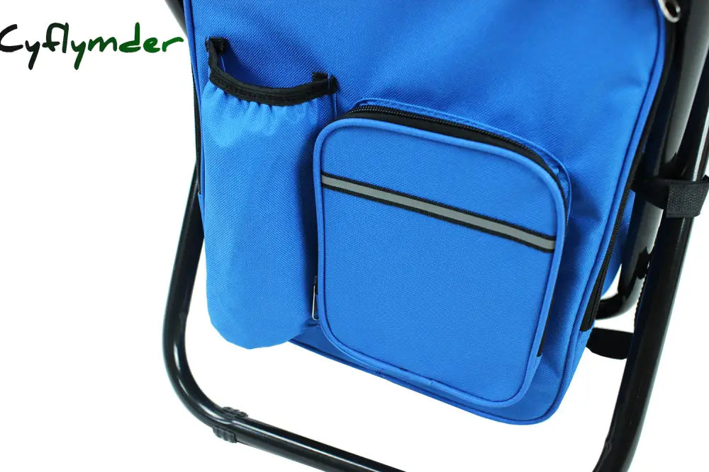 Cyflymder 3 In 1 Cooler Backpack Foldable Fishing Chair Portable With Fabric Bag Soft Sided For