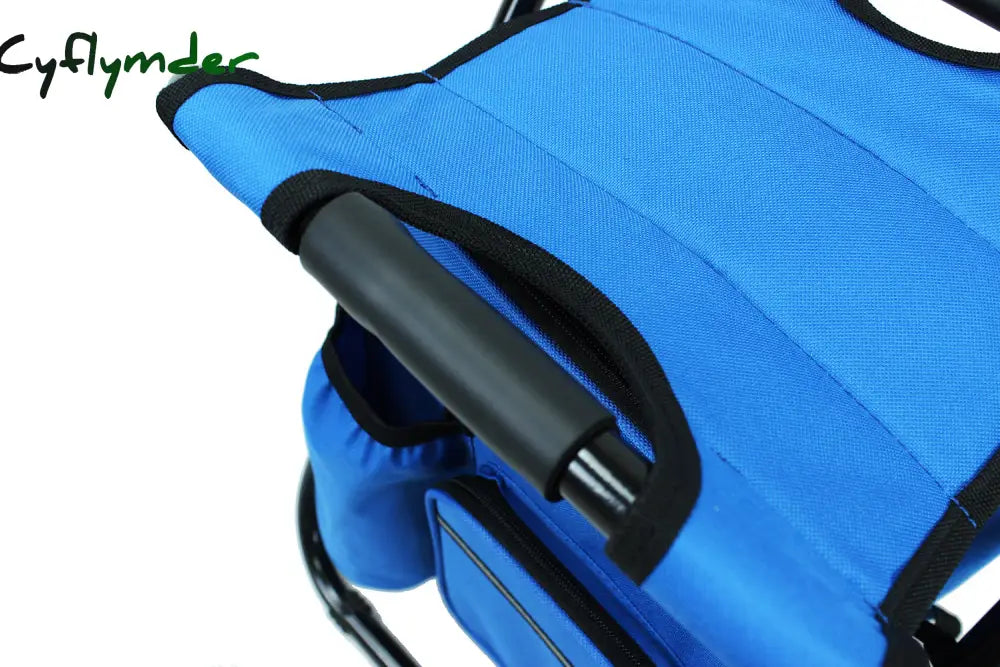 Cyflymder 3 In 1 Cooler Backpack Foldable Fishing Chair Portable With Fabric Bag Soft Sided For