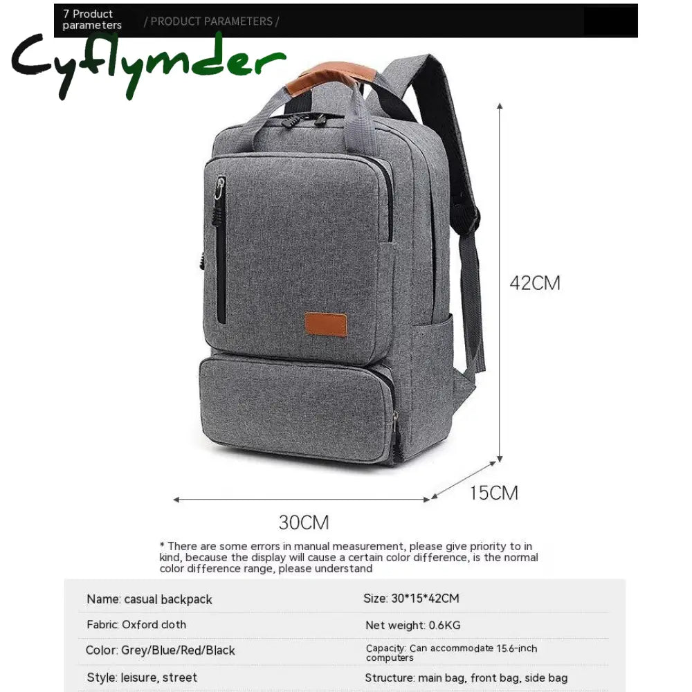 Cyflymder 3 In 1 Piece Set College Student School Bag Large Capacity Men Laptop Backpack Multi