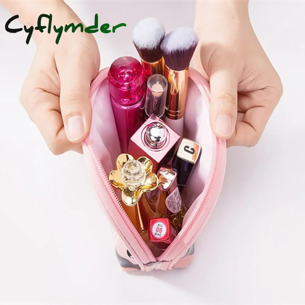 Cyflymder 3 Pc Waterproof Transparent Pvc Makeup Bag Travel Organizer Clear Beautician Cosmetic