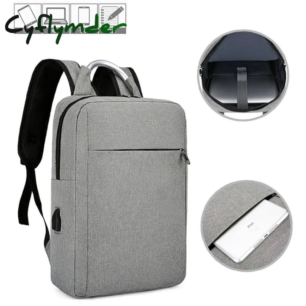 Cyflymder 3 Pcs Sets Laptop Backpack Business Men Women Travel Shoulder Backpacks School Bag