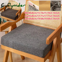 Cyflymder 35D Plus Hard High Density Linen Square Cushion Chair Pad Office Chair Cushions Buttocks Chair Mat Sofa