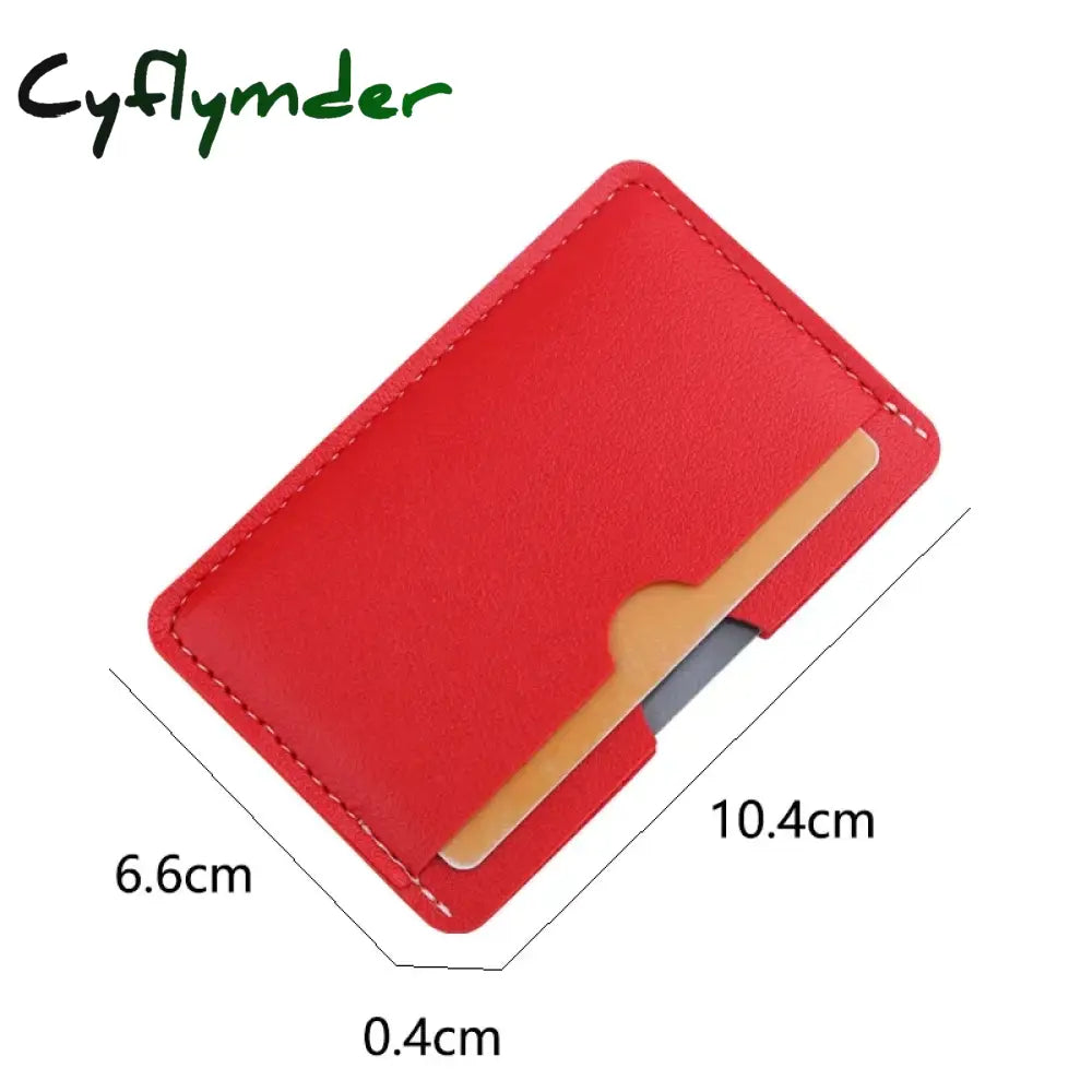 Cyflymder 3Card Slots Ultra-Thin Id Credit Card Holder Wallet Pu Leather Driver’s License Cover