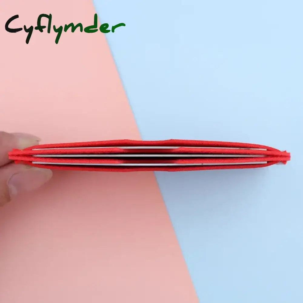 Cyflymder 3Card Slots Ultra-Thin Id Credit Card Holder Wallet Pu Leather Driver’s License Cover