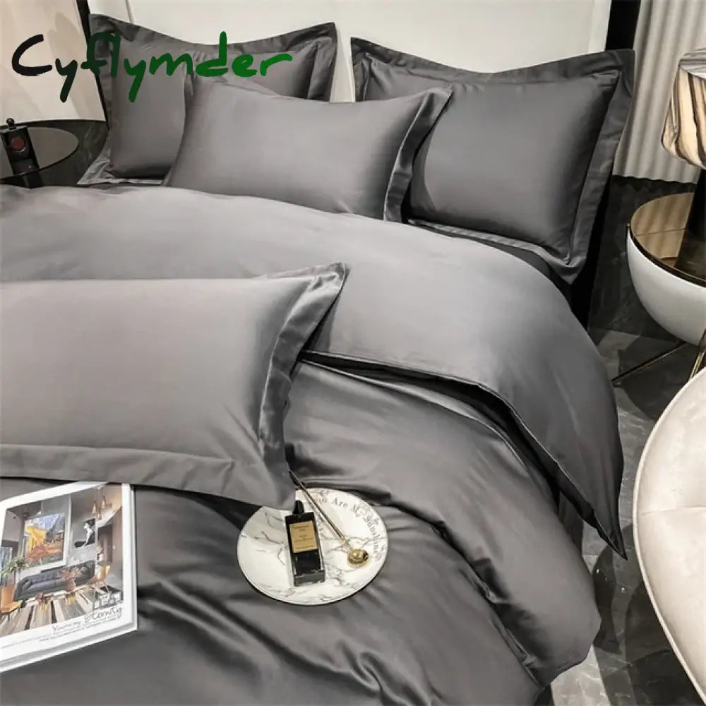 Cyflymder 3pcs Set Luxury Bedding Set 100% Egyptian Cotton Duvet Cover Set Single Double Queen King Bed Cover Soft