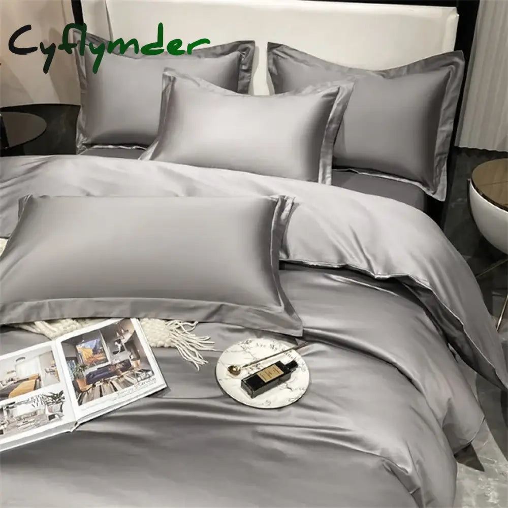 Cyflymder 3pcs Set Luxury Bedding Set 100% Egyptian Cotton Duvet Cover Set Single Double Queen King Bed Cover Soft